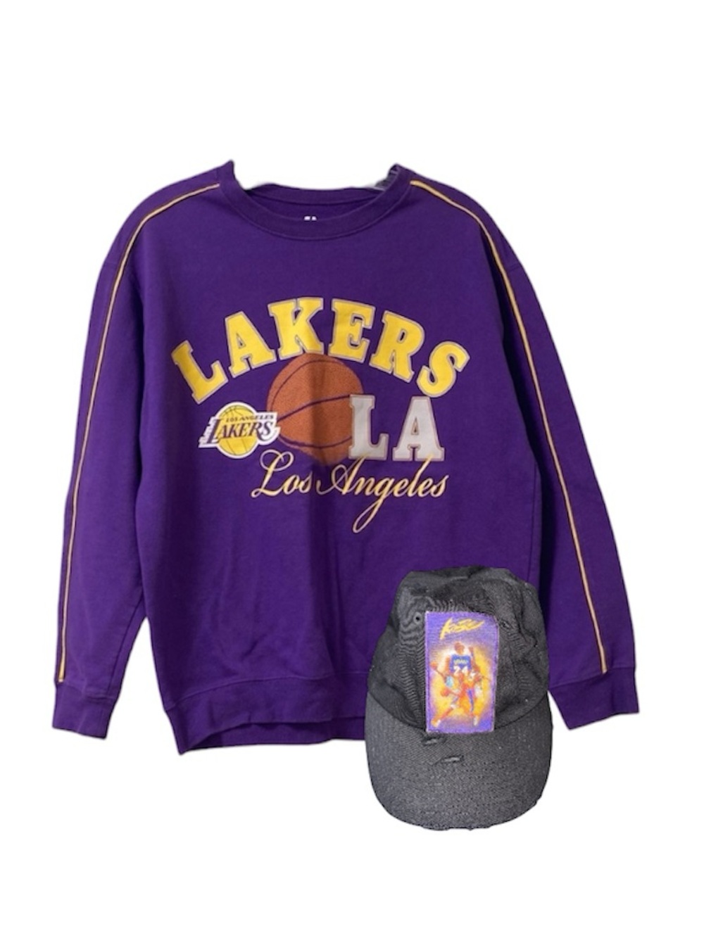 NBA Los Angeles Lakers Sweatshirt Women’s Size Medium Purple Crewneck Basketball